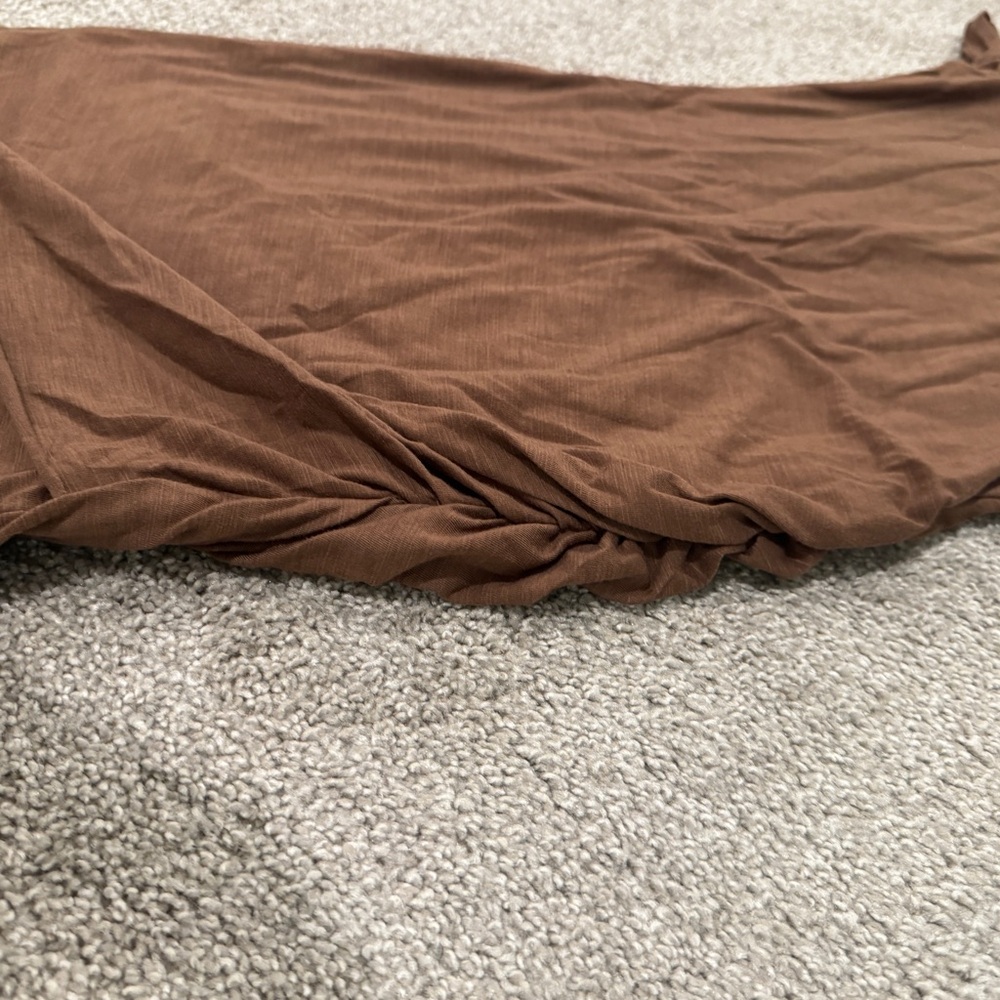 Short brown cotton dress